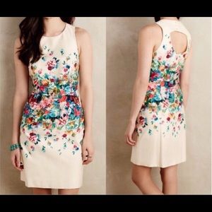 Maeve Cream and Floral Cocktail Dress
